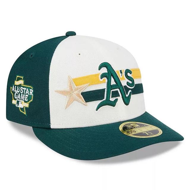 Mens New Era Cream/Green Oakland Athletics 2024 MLB All-Star Game Workout Low Profile 59FIFTY Fitted Hat Product Image