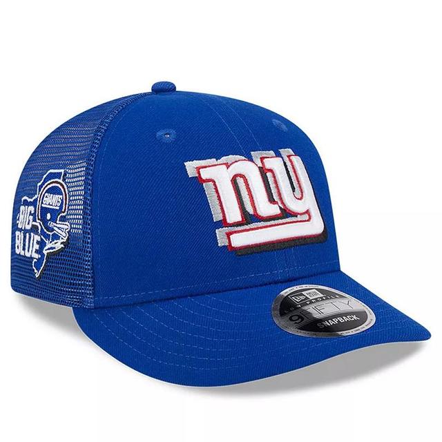 Mens New Era Royal New York Giants 2024 NFL Draft Low Profile Trucker 9FIFTY Adjustable Hat Product Image