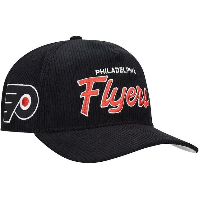 Mens 47 Black Philadelphia Flyers Crosstown Corduroy Hitch Adjustable Hat Product Image