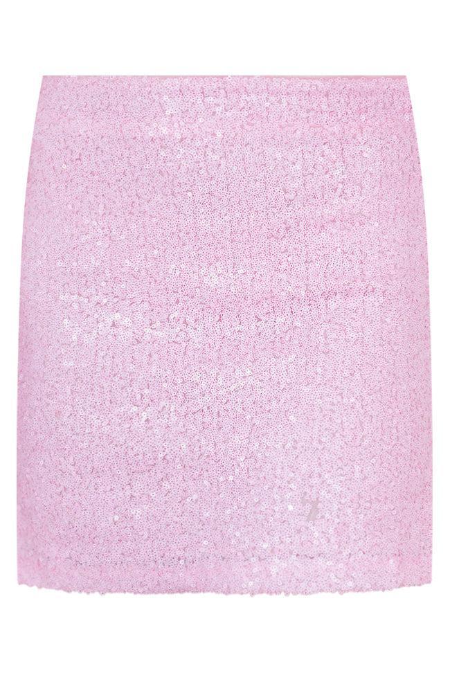 Can't Help Loving You Light Pink Sequin Skirt Product Image