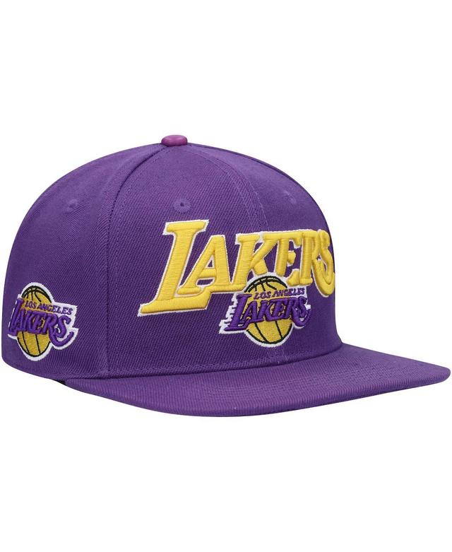 Mens Pro Standard Purple Los Angeles Lakers Wordmark Logo Snapback Hat Product Image