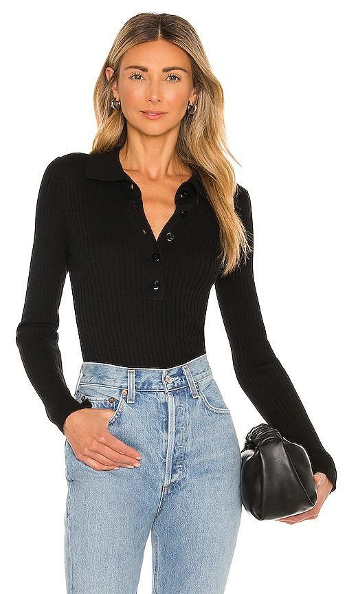 Bardot Estelle Knit Top in Black - Black. Size XS (also in L). Product Image