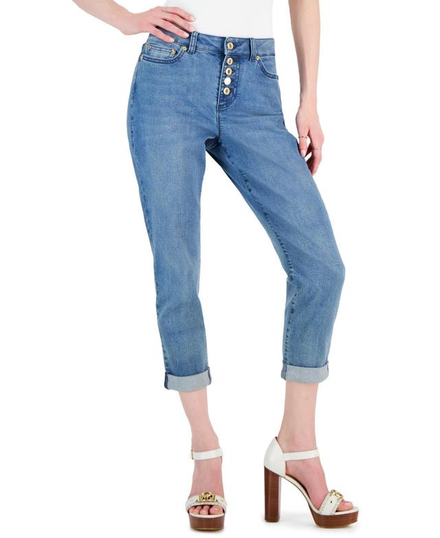 Michael Michael Kors Womens Selma High-Rise Cropped Skinny Jeans Product Image