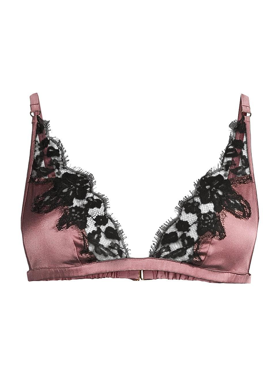 Womens Orchid Lace & Silk Soft Bra Product Image