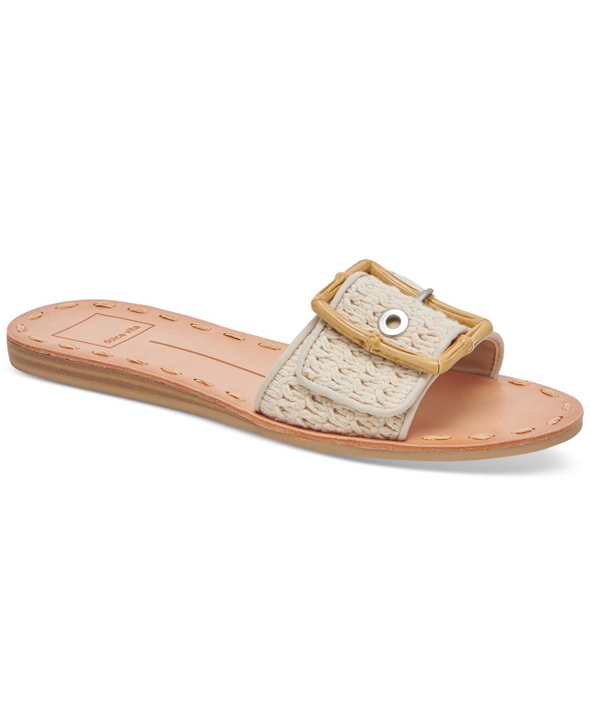 Dolce Vita Womens Dasa Buckle Detailed Slide Flat Sandals Product Image