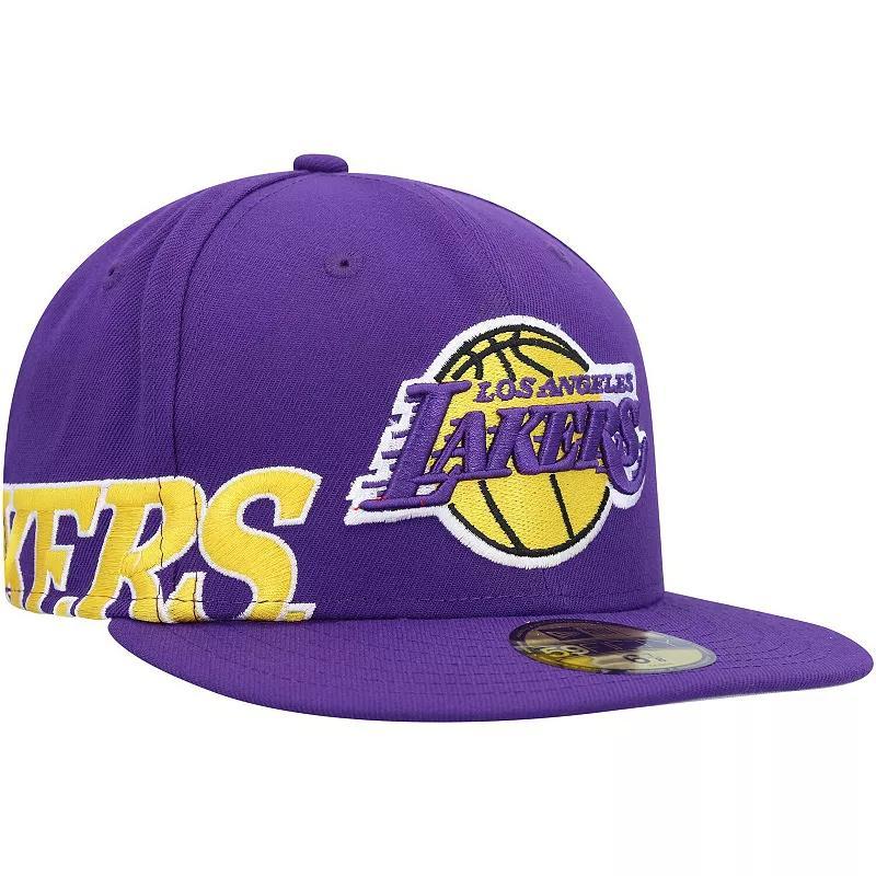 Mens New Era Los Angeles Lakers Side Arch Jumbo 59FIFTY Fitted Hat Product Image