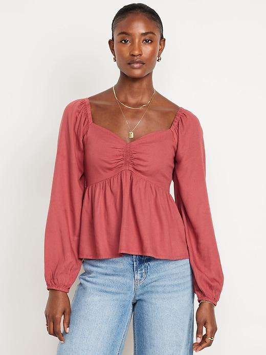 Shirred Crepe Top Product Image