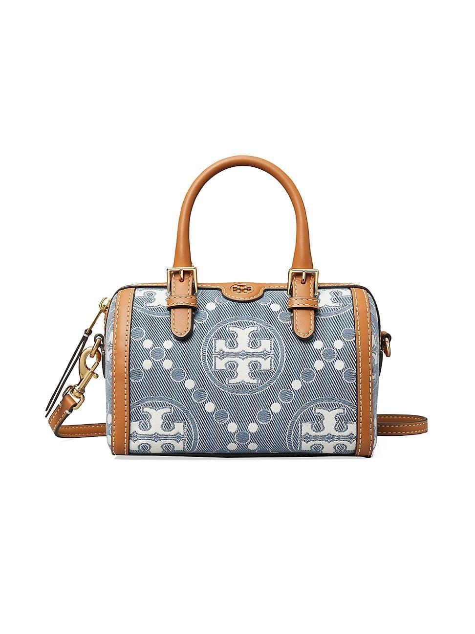 Tory Burch Petite T Monogram Denim Barrel Bag Product Image