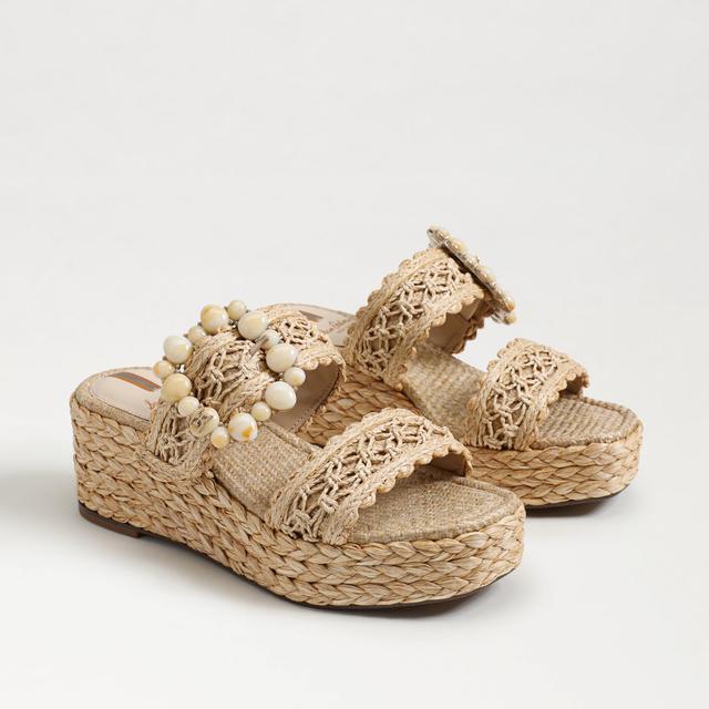 Sam Edelman Cadance Platform Wedge Sandal Natural Raffia 6.5 Product Image