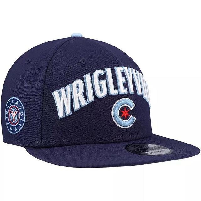 Mens New Era Chicago Cubs City Connect 9FIFTY Snapback Hat, Blue Product Image