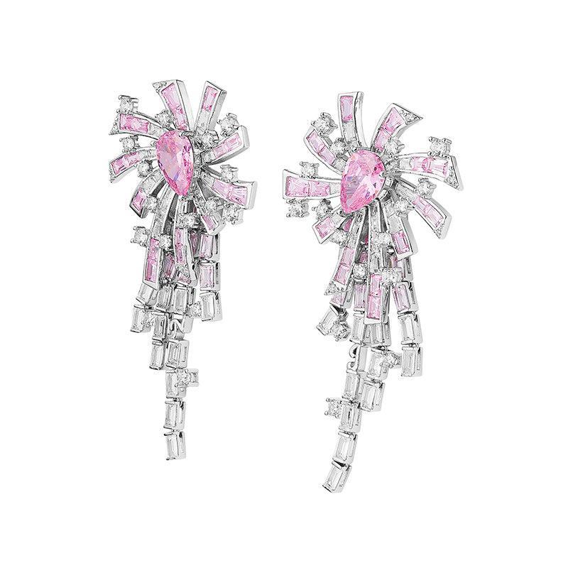 Candace Tassel Earrings (Pink) (Final Sale) Product Image