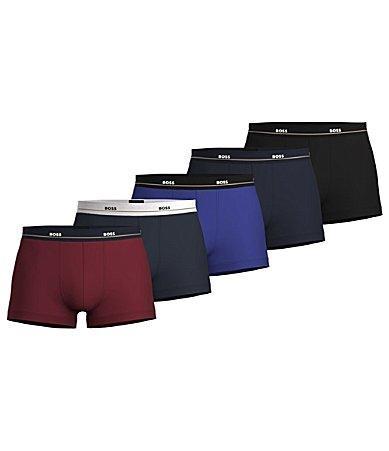 BOSS Assorted 5-Pack Essential Cotton Stretch Jersey Trunks Product Image