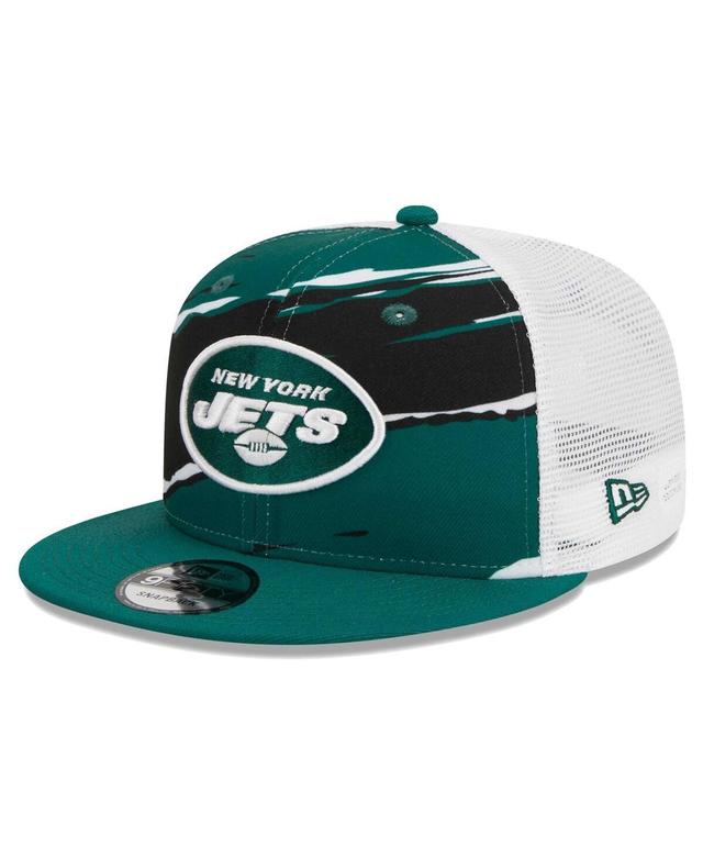 Mens New Era New York Jets Tear Trucker 9FIFTY Snapback Hat Product Image