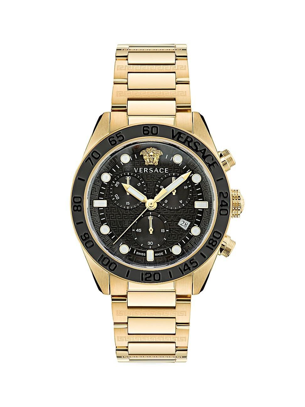 Versace Greca Dome Chronograph Bracelet Watch, 43mm Product Image