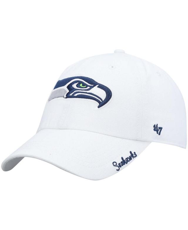 Womens White Seattle Seahawks Miata Clean Up Logo Adjustable Hat Product Image