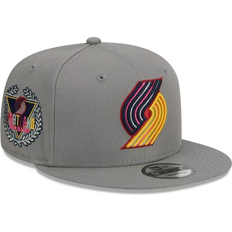 Mens New Era Gray Portland Trail Blazers Color Pack 9FIFTY Snapback Hat Product Image