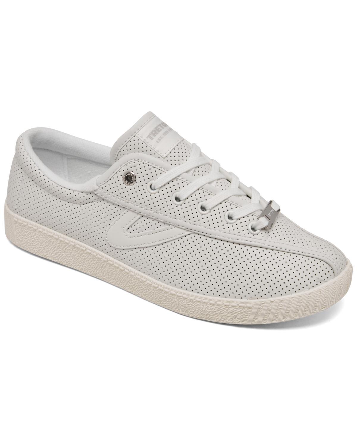 Tretorn Womens Nylite Perforated Leather Casual Sneakers from Finish Line - White Product Image