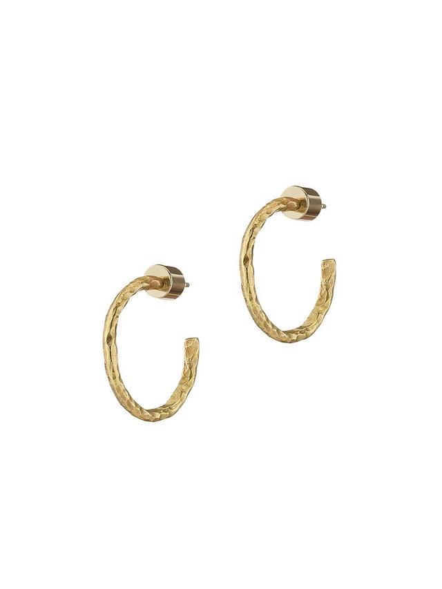 Womens Sarah 10K-Gold-Plated Huggie Hoop Earrings Product Image