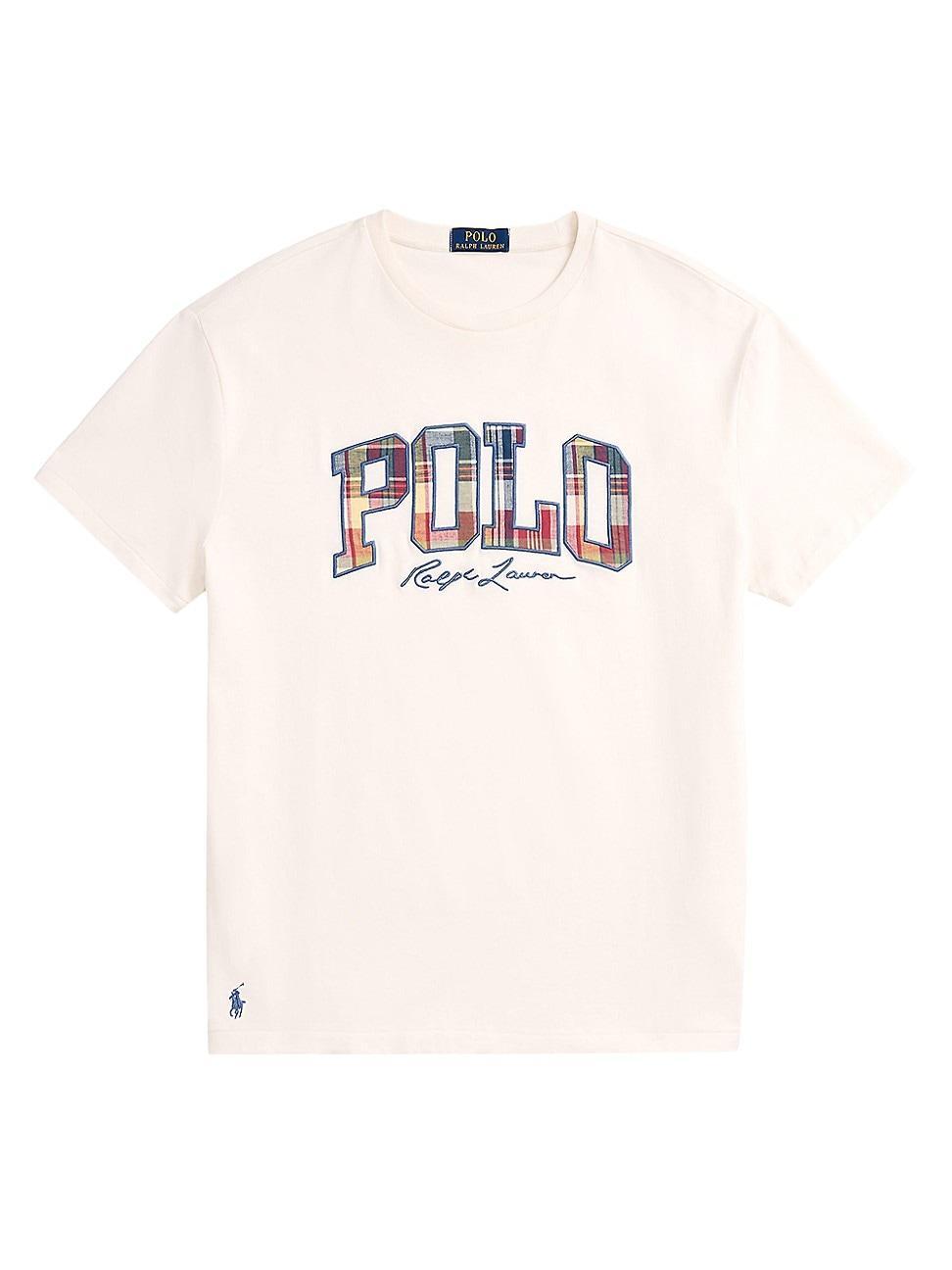 Polo Ralph Lauren Mens Classic-Fit Plaid-Logo Jersey T-Shirt Product Image