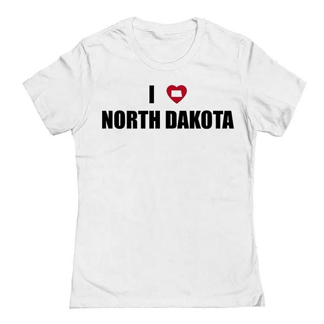 Juniors I Heart North Dakota Graphic Tee, Womens Product Image