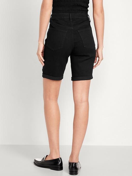 High-Waisted Wow Jean Shorts -- 9-inch inseam Product Image