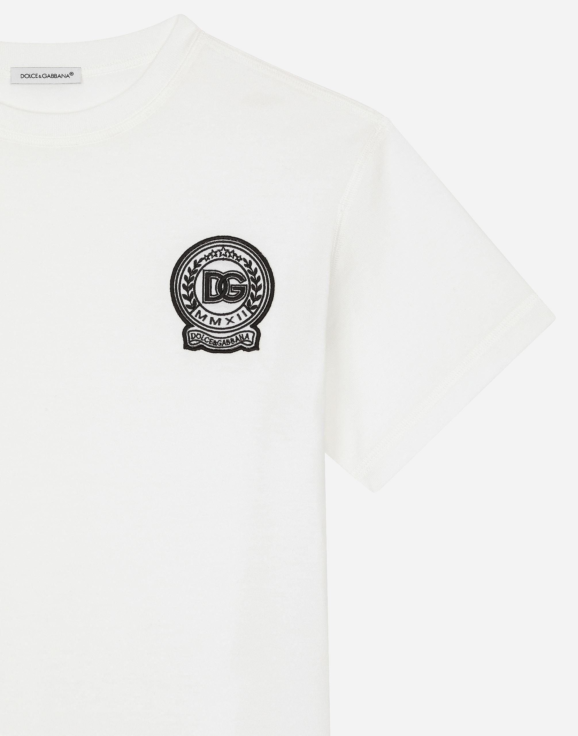 Jersey T-shirt With Dg Logo In White Product Image