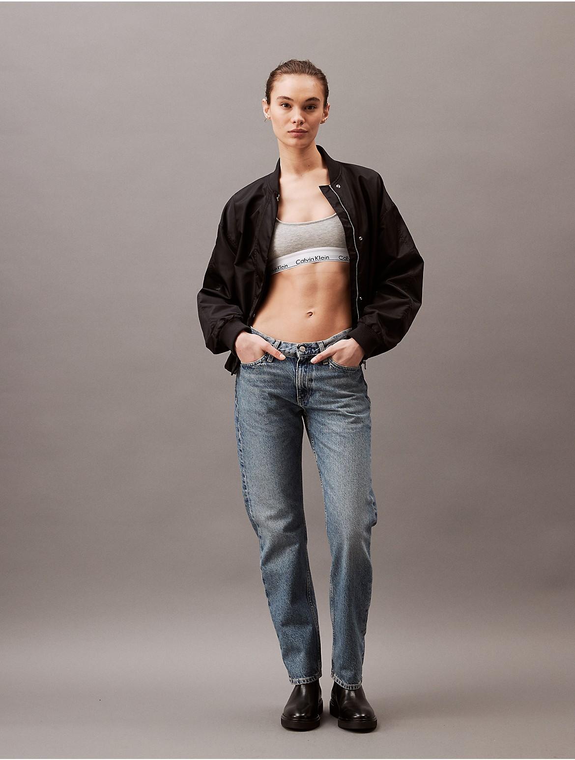 Calvin Klein Womens Straight Fit Jeans - Blue - 31 Product Image