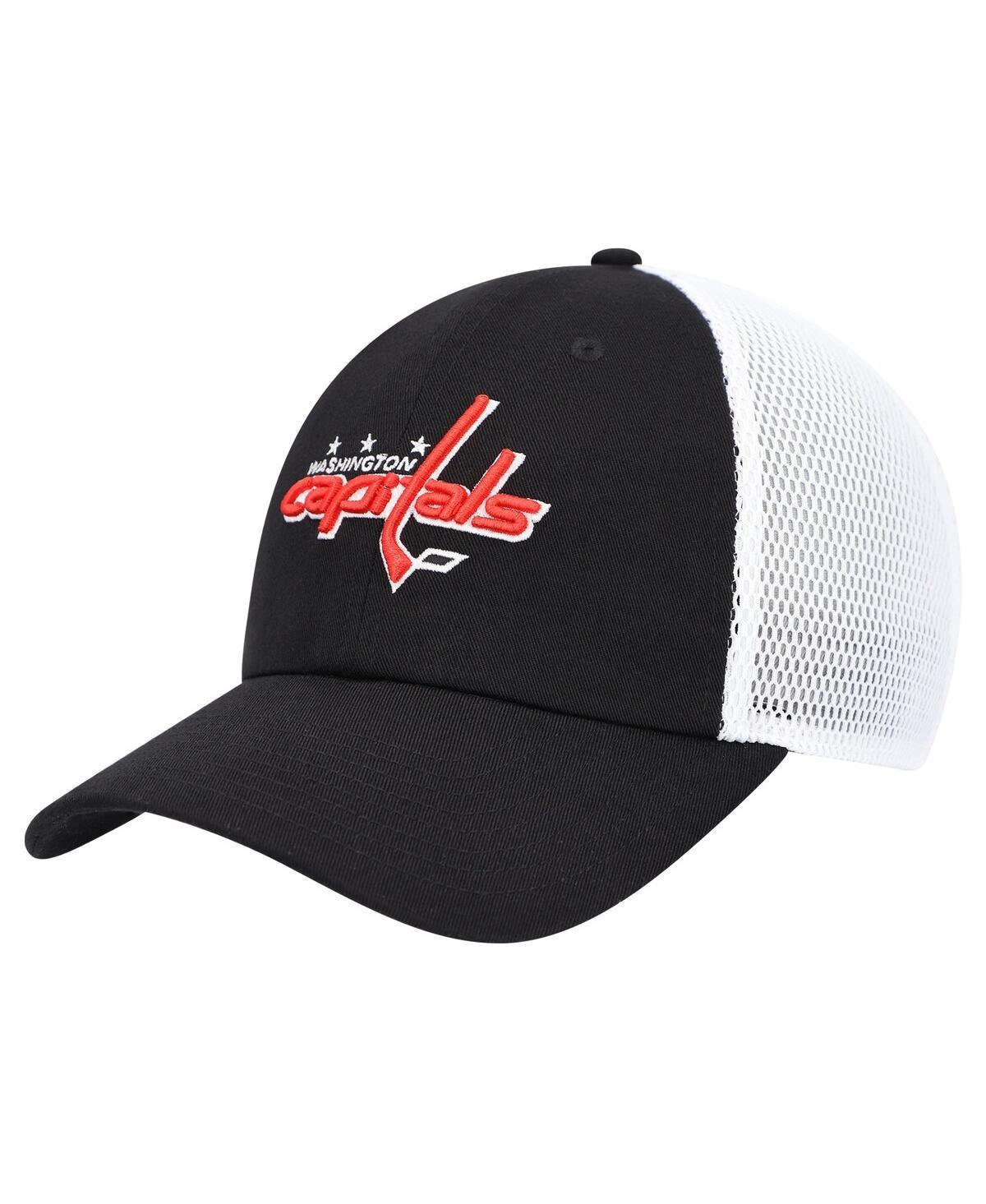 Mens adidas Black Washington Capitals Color Pop Trucker Adjustable Hat Product Image