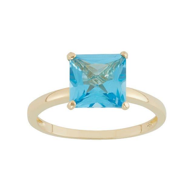 Designs by Gioelli Swiss Blue Topaz 10k Gold Ring, Womens Product Image