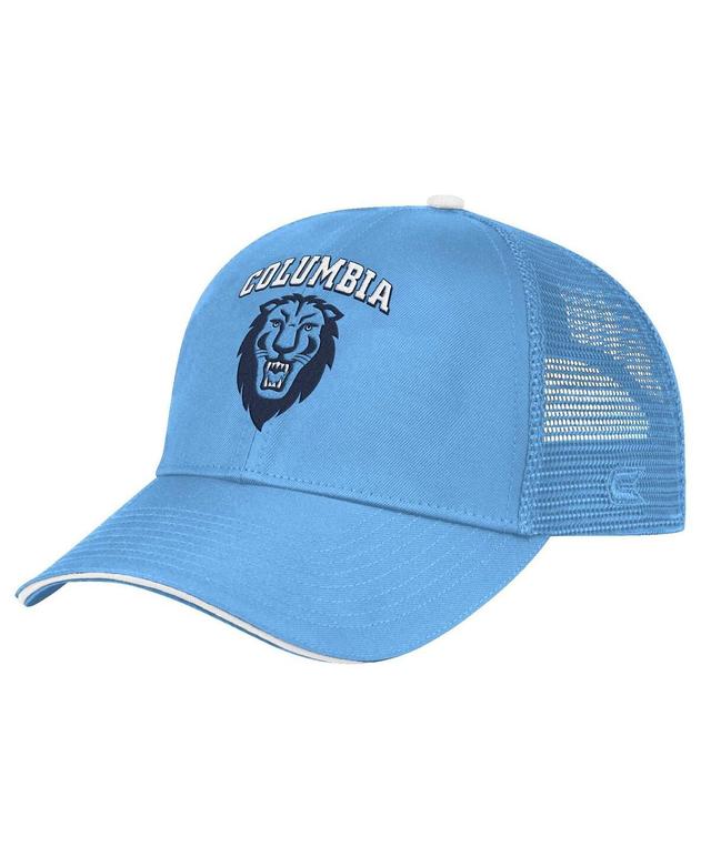 Mens Colosseum Light Blue Columbia University Wyatt Primary Team Trucker Adjustable Hat Product Image