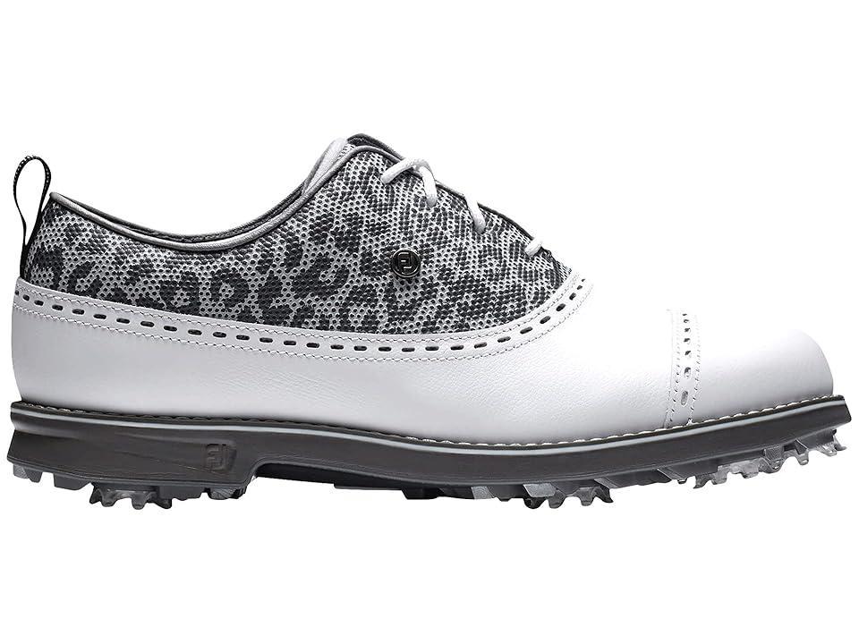 FootJoy Premiere Series - Cap Toe Golf Shoes - Previous Season Style (White/Leopard) Women's Shoes Product Image