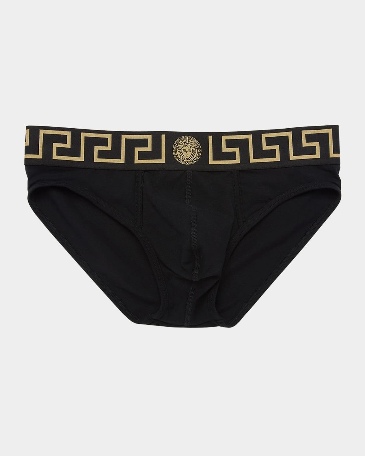 Mens Greek Key Organic Cotton Stretch Briefs Product Image