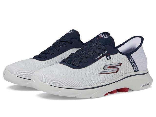 SKECHERS Performance Go Walk 7 Hands Free Slip-ins Americana (White Men's Walking Shoes Product Image