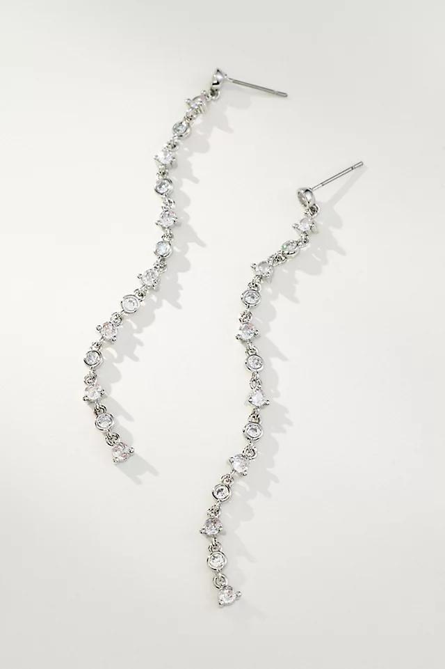 Linear Crystal Drop Earrings product image