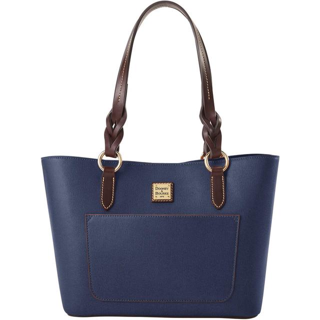 Dooney & Bourke Womens Saffiano Gretchen Leather Tote Shopping Bag in Marine Product Image