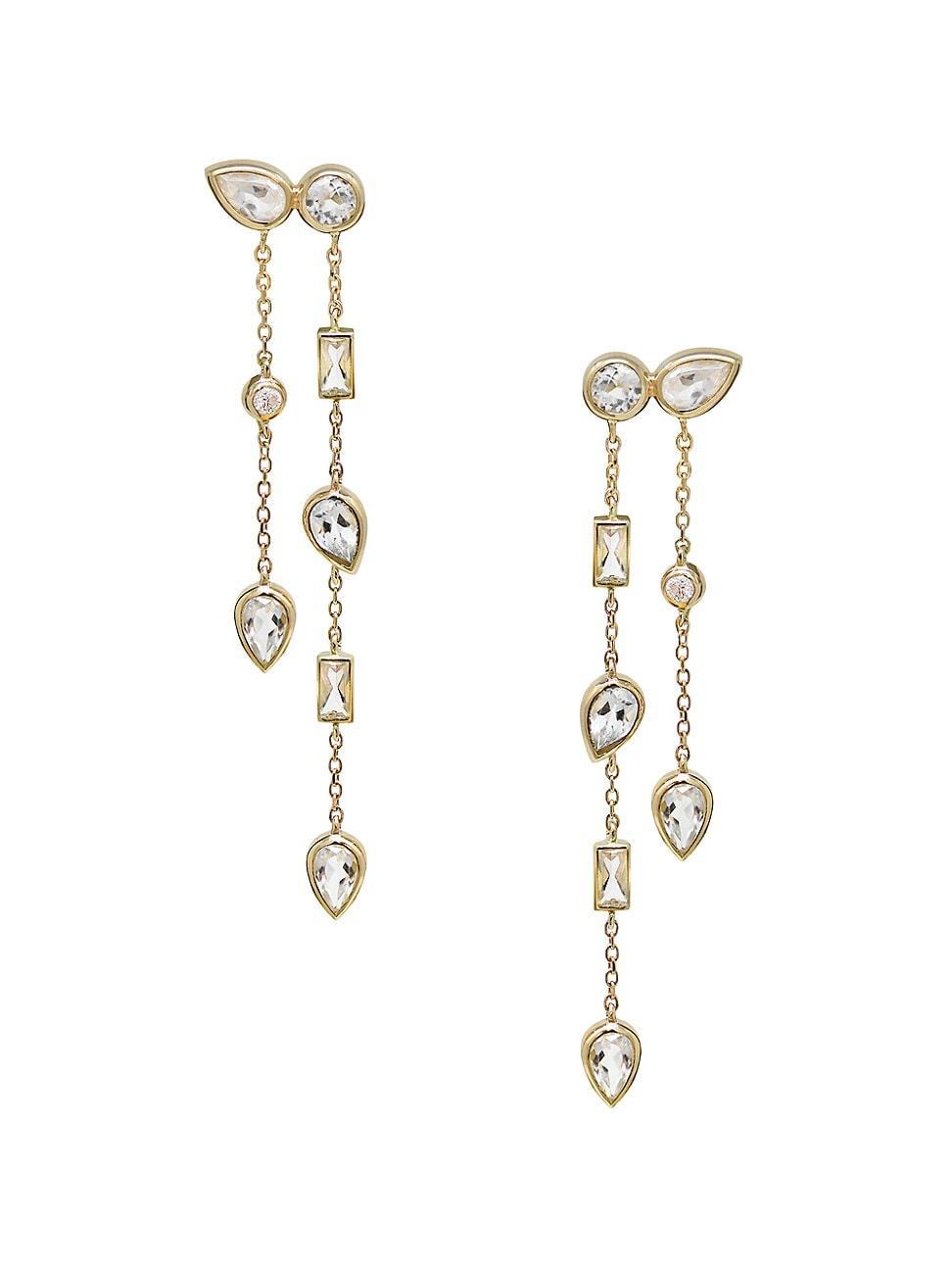 Anzie Clo Eliana Double Chain Drop Earrings Product Image