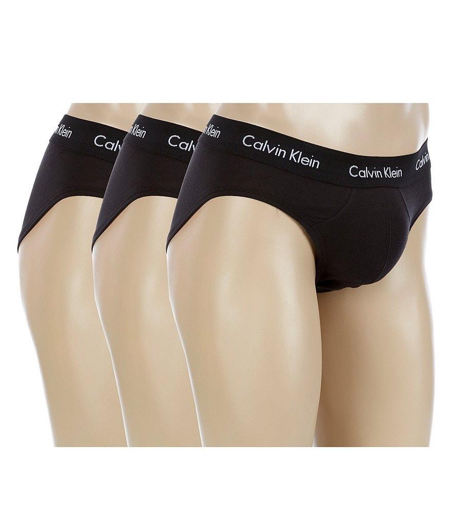 Calvin Klein Cotton Stretch Solid Hip Briefs 3-Pack Product Image