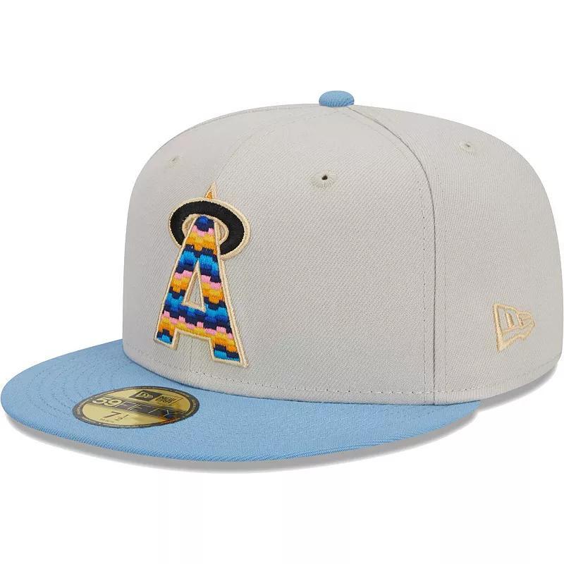 Mens New Era Natural California Angels Beach Front 59FIFTY Fitted Hat Product Image