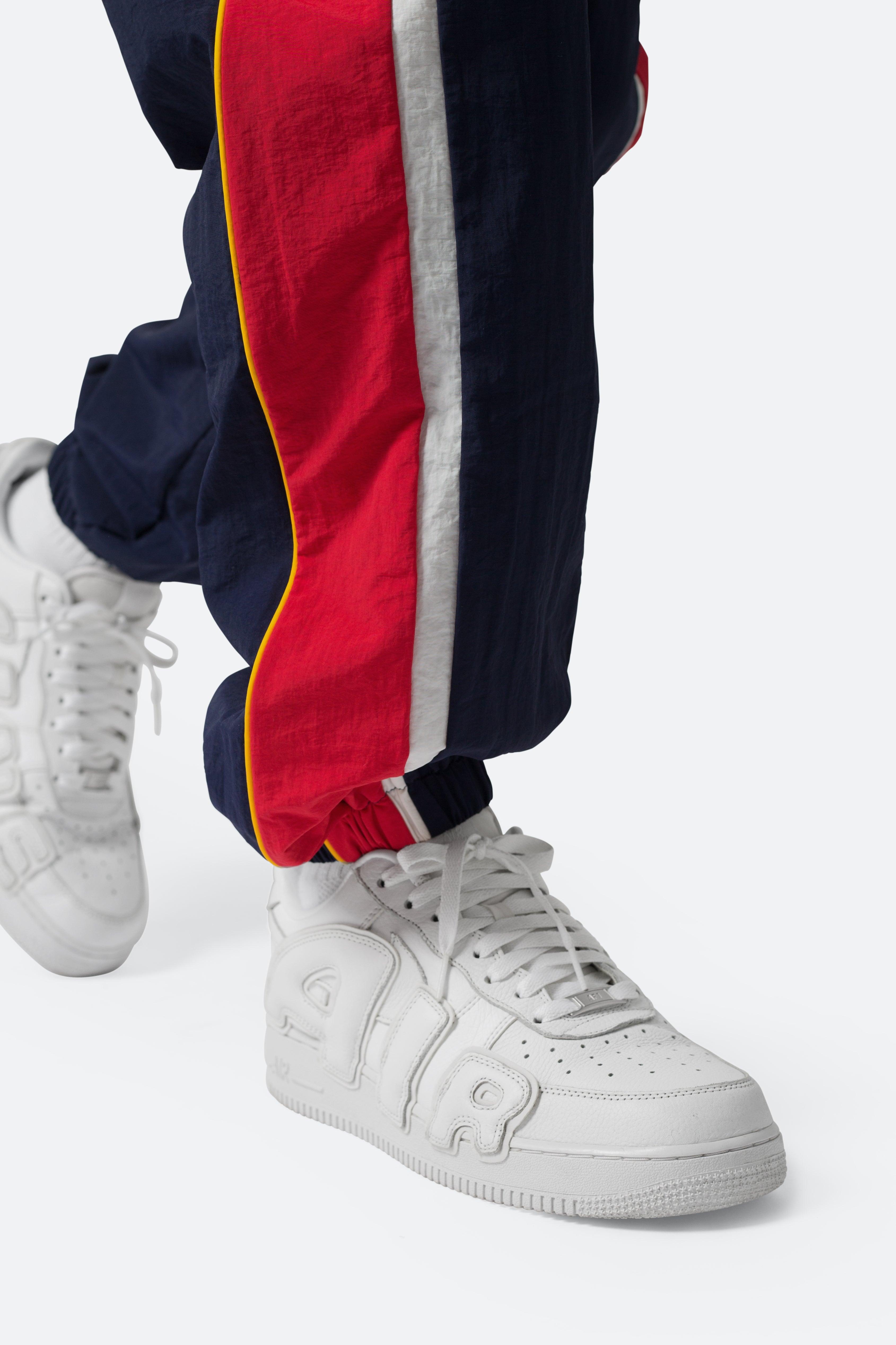 Nylon Track Pants - Red/White/Blue Product Image