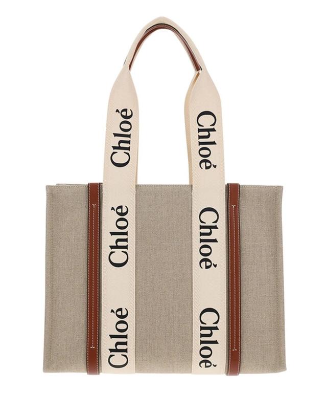 Woody Tote Bag In Beige Product Image