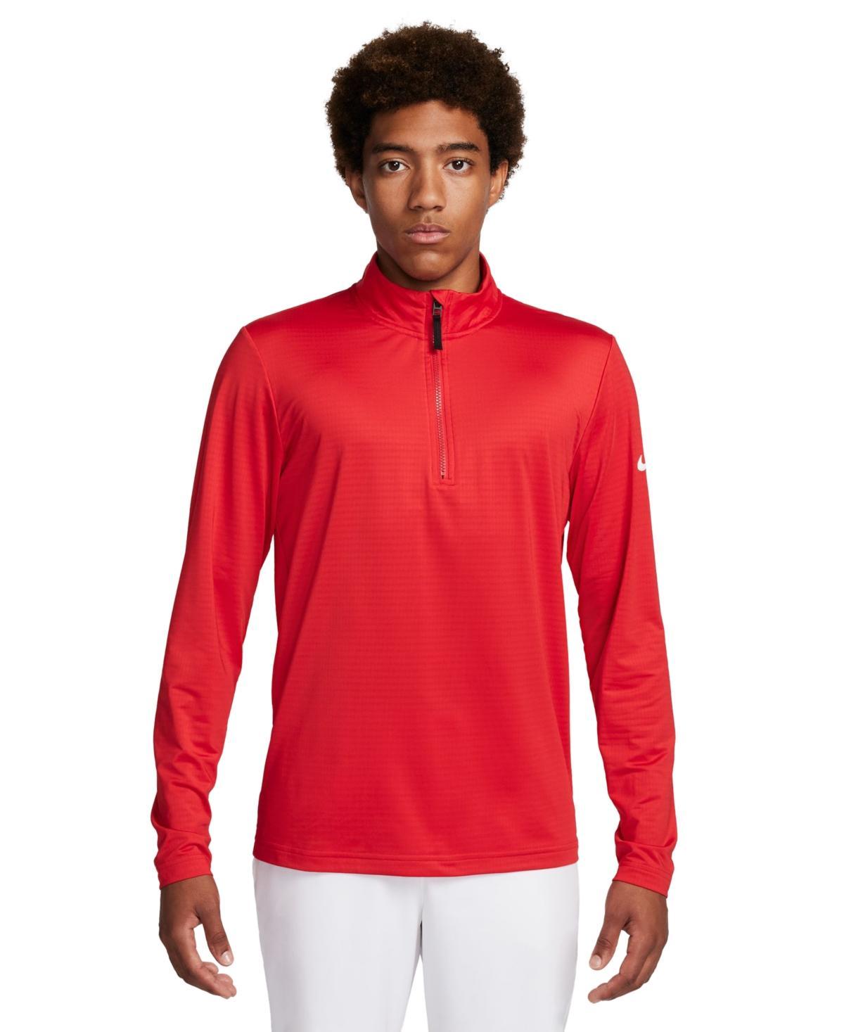 Nike Mens Victory Dri-fit Half-Zip Golf Shirt - University Red/white/black/(white) Product Image