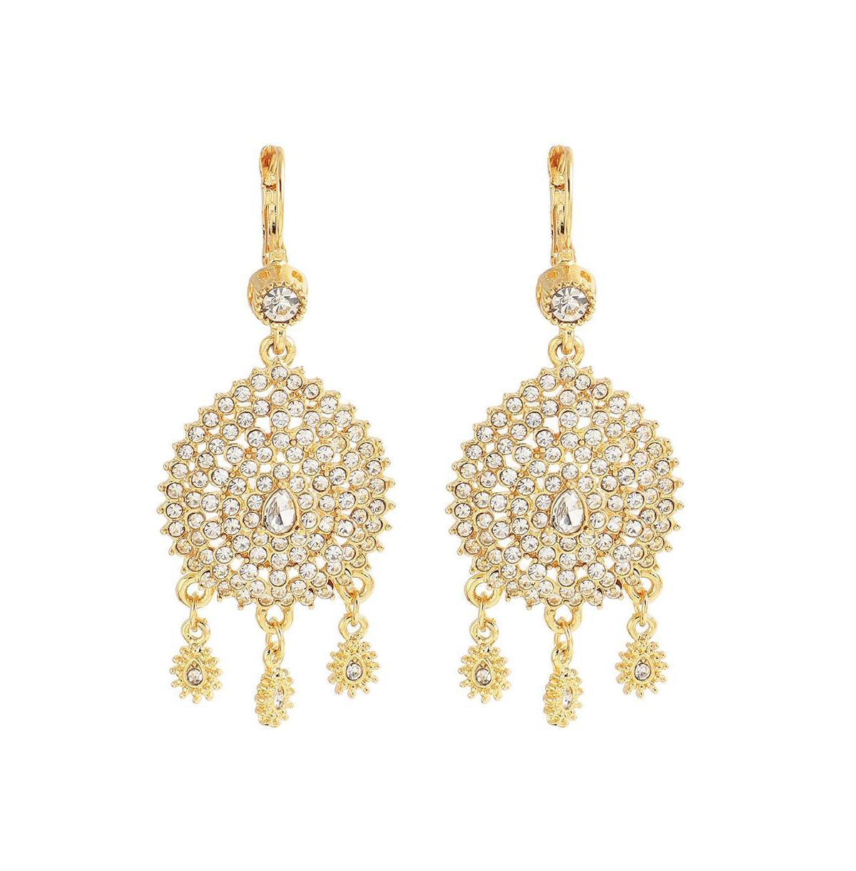 Sohi Womens Gold Regal Drop Earrings Product Image