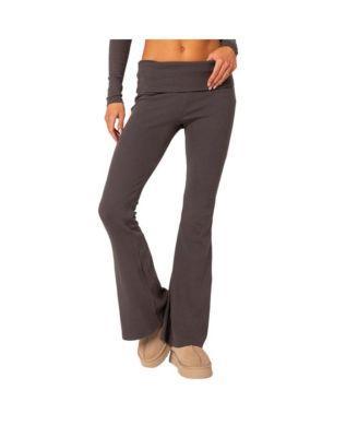 Womens Coffee Break ribbed flared leggings Product Image