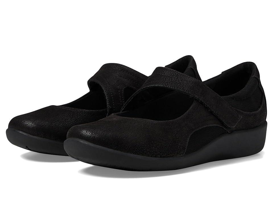 Clarks Sillian Bella (Black Synthetic Nubuck) Women's  Shoes Product Image