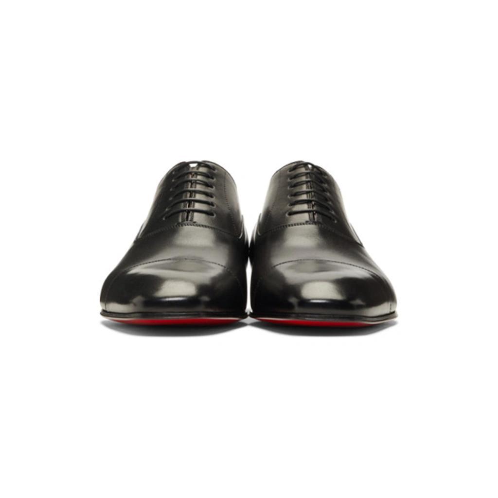 CHRISTIAN LOUBOUTIN Grecco Leather Oxford Dress Shoes In Black Product Image