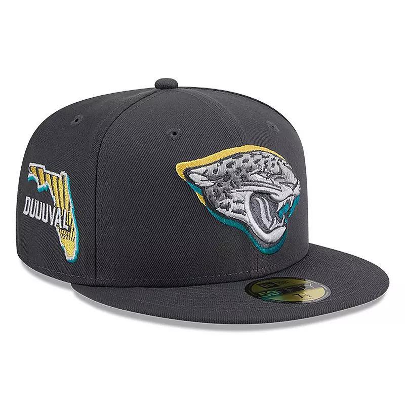 Mens New Era Graphite Jacksonville Jaguars Official 2024 NFL Draft On Stage 59FIFTY Fitted Hat Product Image