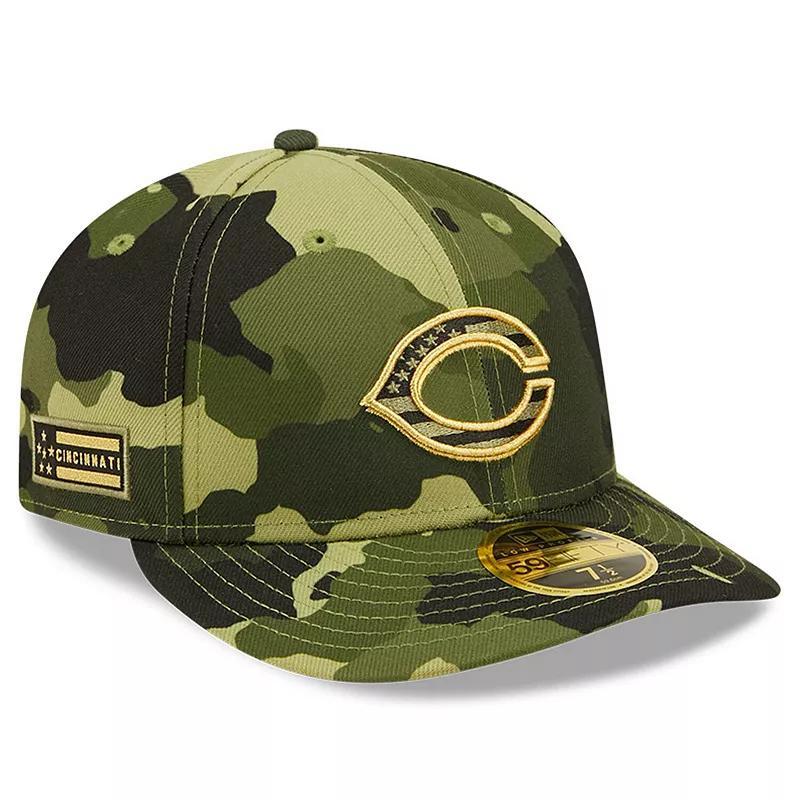 Mens New Era Camo Cincinnati Reds 2022 Armed Forces Day On-Field Low Profile 59FIFTY Product Image