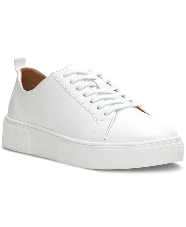 Lucky Brand Womens Zamilio Lace-Up Low-Top Leather Sneakers Product Image