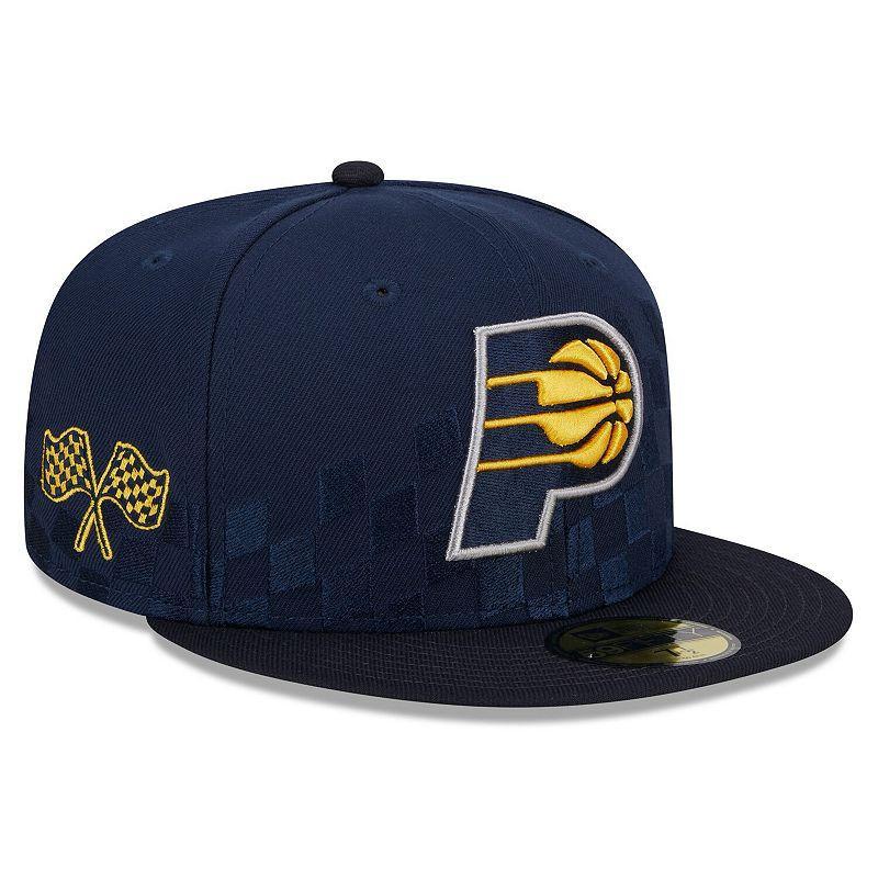 Mens New Era Indiana Pacers 2024 NBA All-Star Game Rally Drive Checkerboard 59FIFTY Crown Fitted Hat Blue Product Image