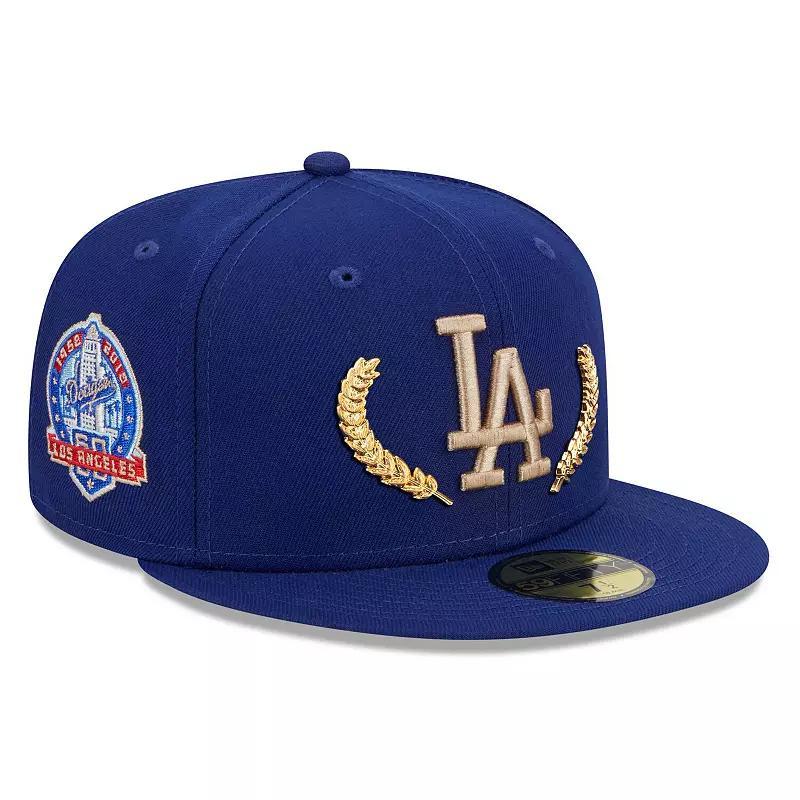 Mens New Era Royal Los Angeles Dodgers Gold Leaf 59FIFTY Fitted Hat Product Image